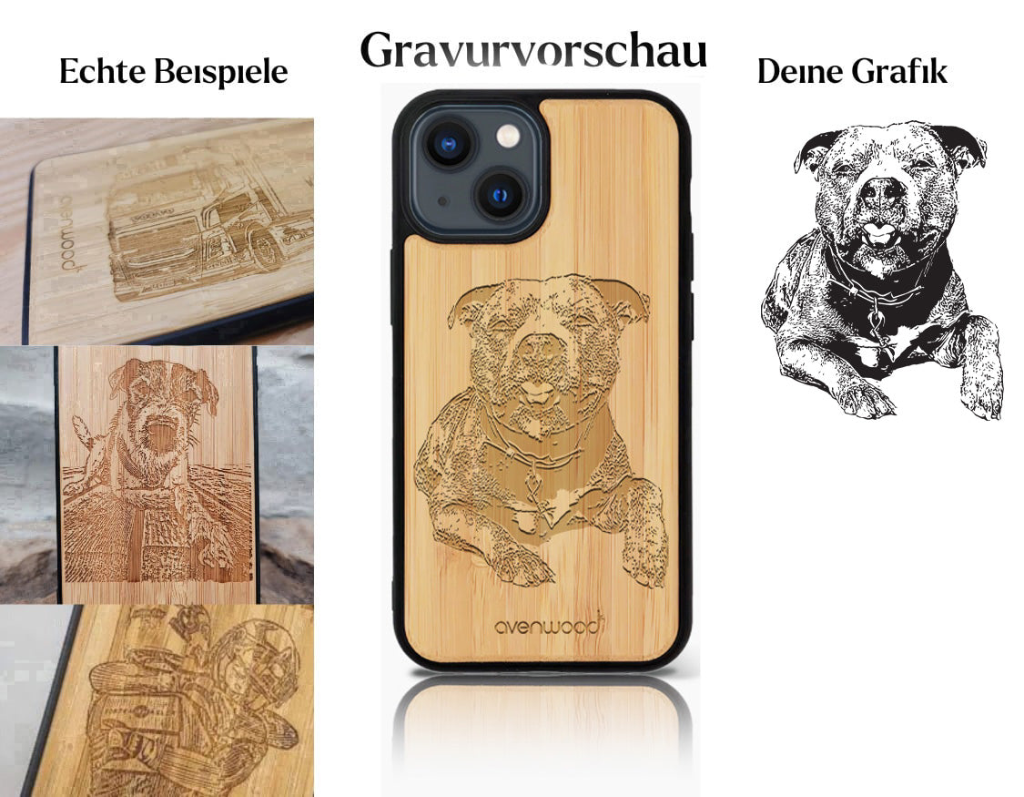 INDIVIDUELL iPhone 13 Mini Bambus-Kunststoff